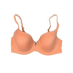 Victoria's Secret Body by Victoria 32DD Lined Demi Bra Underwire Smooth Coral